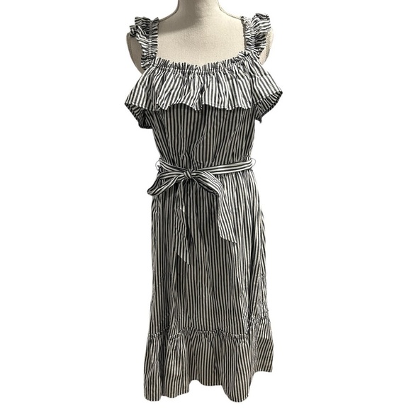 {Michael Michael Kors} Striped Ruffle Dress - Picture 1 of 3